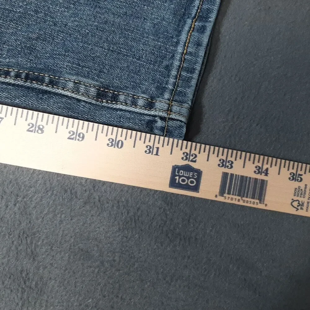 Lee Jeans Mens 34x32 Blue Denim Casual Medium Wash Straight Leg Regular Fit